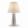 Contemporary table lamp with fabric shade and metal base 30 x 15 x 15cm