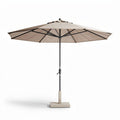 Patio umbrella with adjustable height 250cm size in beige polyester fabric