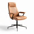 Leather office chair with adjustable height and ergonomic design 80 x 60 x 100cm